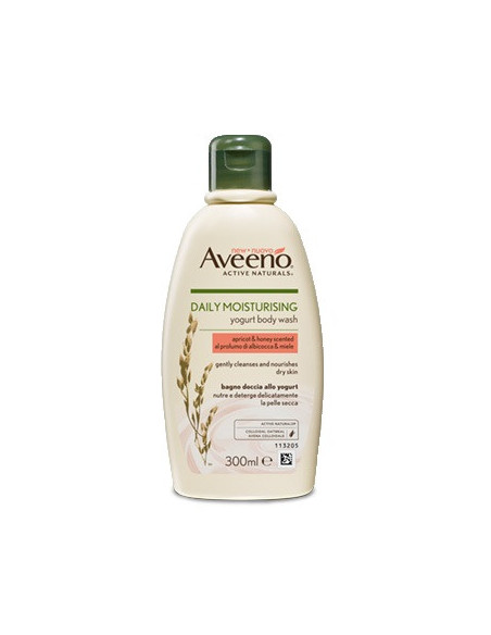 Aveeno bagno doccia albicocca&miele 300ml