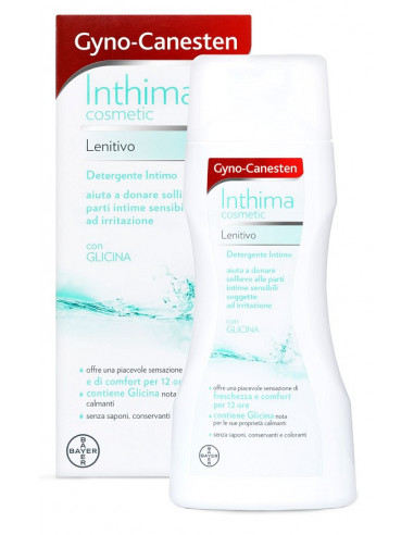 Gyno-canesten inthima lenitivo detergente intimo con glicina contro il fastidio e le irritazioni delle zone intime 200ml