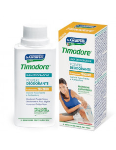 Timodore polvere deodorante allo zenzero ad azione assorbente e antisudore 75gr