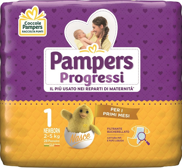 Pampers progressi newborn 28 pezzi