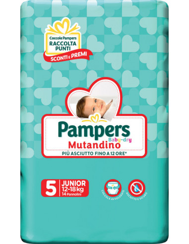 Pampers baby-dry mutandino junior 14 pezzi