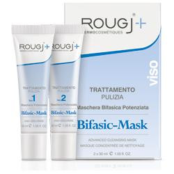 Rougj+ bifasic-mask trattamento pulizia viso 30ml 2 pezzi