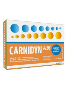 Carnidyn plus per stanchezza fisica e mentale gusto arancia 20 bustine