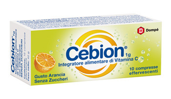 Image of Cebion vitamina c gusto arancia senza zucchero 10 compresse effervescenti cod085