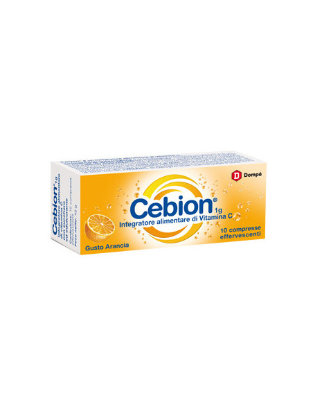 Cebion vitamina c gusto arancia 10 compresse effervescenti