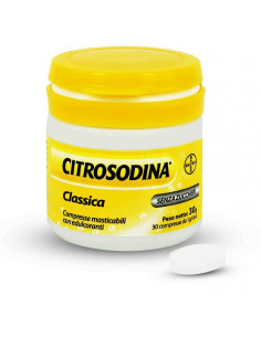 Citrosodina masticabile contro la cattiva digestione e la pesantezza di stomaco 30 compresse