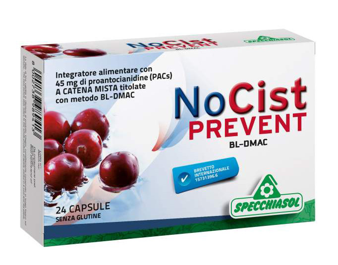 Specchiasol nocist prevent integratore vie urinarie 24 capsule