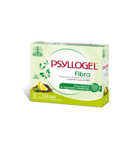 Psyllogel Fibra tè al limone per favorire la regolarità intestinale 20 bustine