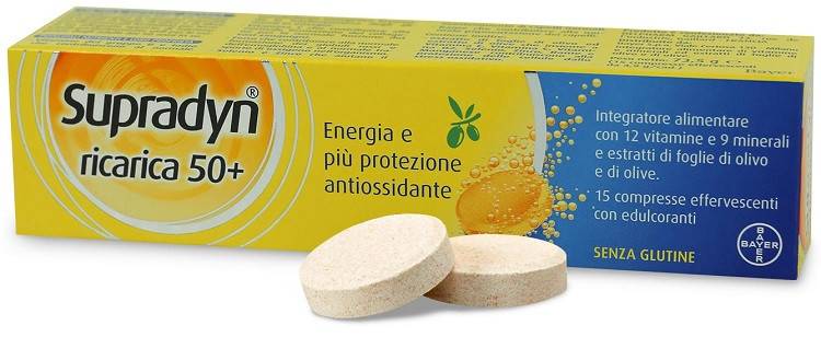 Supradyn ricarica 50+ adulti 15 compresse effervescenti