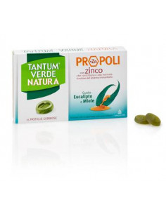 Tantum verde natura 15 pastiglie gommose propoli zinco eucalipto e miele