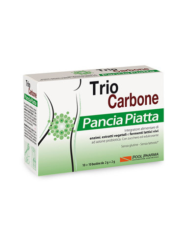 Triocarbone pancia piatta 10 + 10 bustine