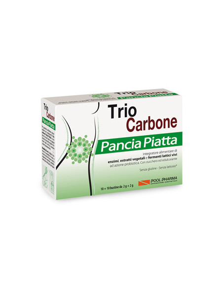 Triocarbone pancia piatta 10 + 10 bustine