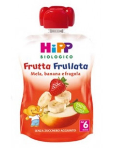 Hipp bio frutta frullata mela banana fragola 90g