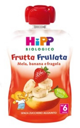 Hipp bio frutta frullata mela banana fragola 90g