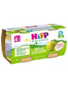 Hipp bio omogeneizzato mela golden 2vasettix80g