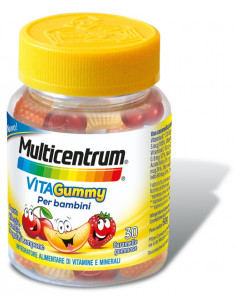 Multicentrum vitagummy integratore vitamine e minerali bambini 3+ 30 caramelle gommose