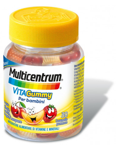 Multicentrum vitagummy integratore vitamine e minerali bambini 3+ 30 caramelle gommose