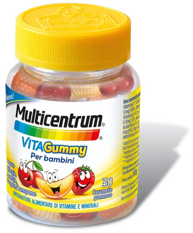 Image of Multicentrum vitagummy integratore vitamine e minerali bambini 3+ 30 caramelle gommose cod085