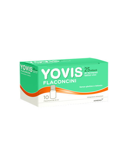 Yovis flaconcini 25 miliardi fermenti lattici per equilibrio flora batterica intestinale 10 flaconcini