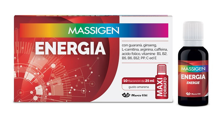Massigen energia 10 flaconcini 25ml