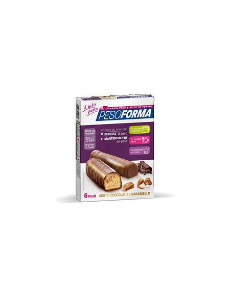 Pesoforma barr ciocc caram 12p