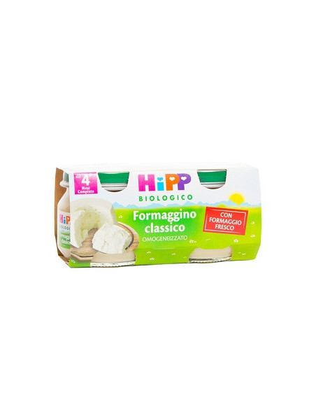 Hipp bio omogenezizzato formaggino classico 2vasettix80g