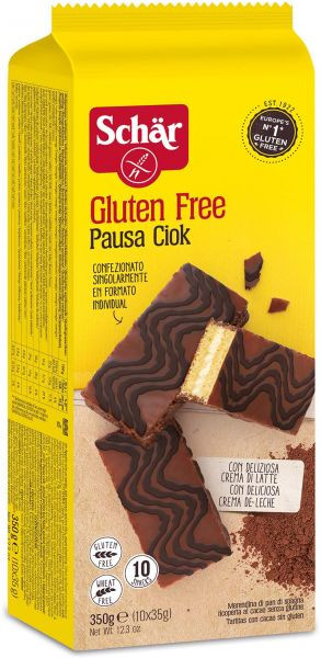 Schar pausa ciok pan di spagna ricoperto al cacao 350g