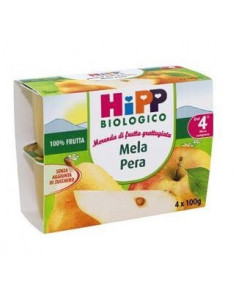 Hipp bio frutta grattuggiata mela pera 4vasettix100g