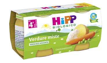Hipp bio omogeneizzato verdure miste 2vasettix80g