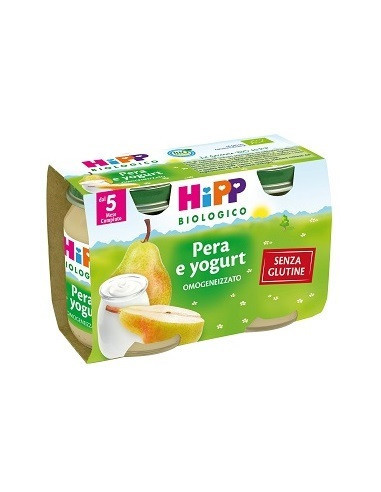 Hipp bio omogeneizzato pera e yogurt 2vasettix125g