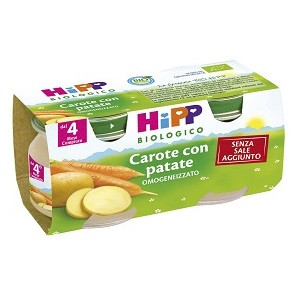 Hipp bio omogeneizzato carote con patate 2vasettix80g