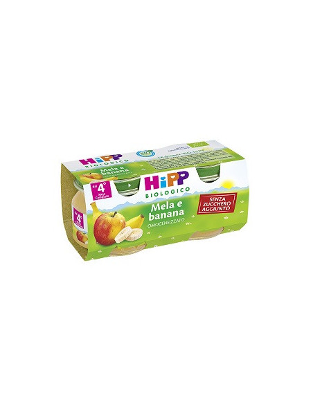 Hipp bio frutta grattuggiata mela banana 4vasettix100g