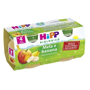 Hipp bio frutta grattuggiata mela banana 4vasettix100g