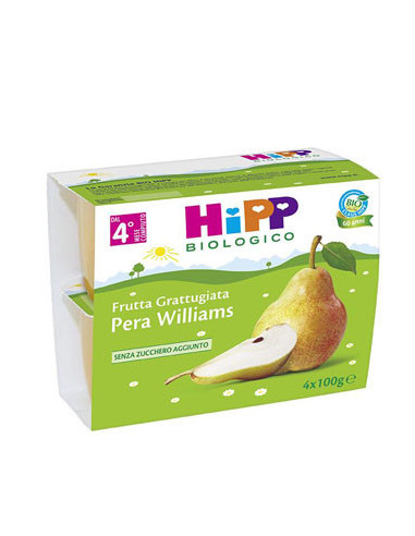 Hipp bio frutta grattuggiata pera 4vasettix100g