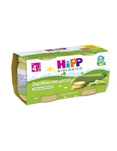 Hipp bio omogeneizzato zucchine con patate 2vasettix80g
