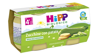 Hipp bio omogeneizzato zucchine con patate 2vasettix80g
