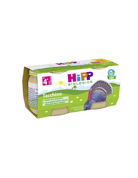 Hipp bio omogeneizzato tacchino 2vasettix80g
