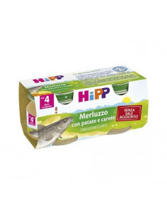 Hipp bio omogeneizzato merluzzo carote patate 2vasettix80g
