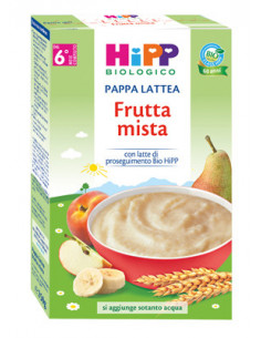 Hipp bio pap lattea frutta mista 250g