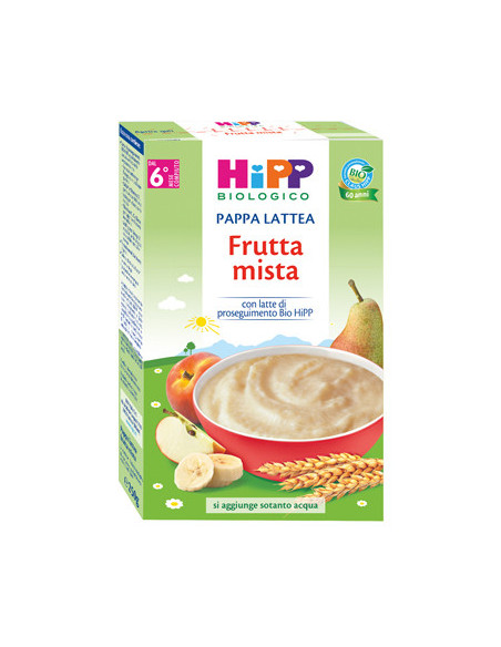 Hipp bio pap lattea frutta mista 250g