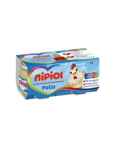 Nipiol omogeneizzato pollo 80gx2vasetti