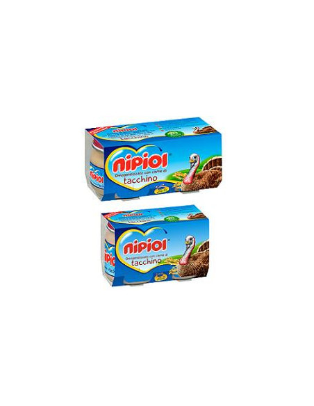 Nipiol omogeneizzato tacchino 80gx2vasetti