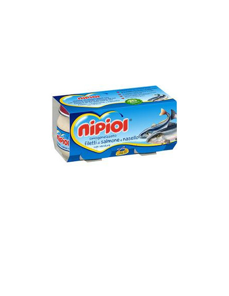 Nipiol omogeneizzato salmone e nasello con verdure 2vasettix80g