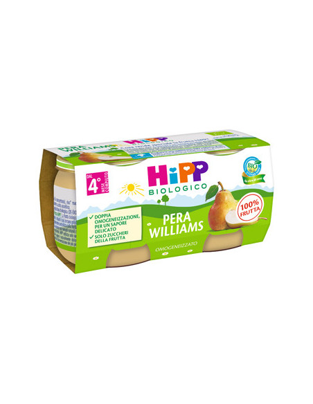 Hipp bio omogeneizzato pera williams 2vasettix80g