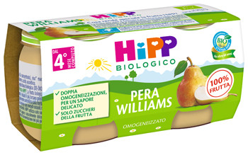 Hipp bio omogeneizzato pera williams 2vasettix80g
