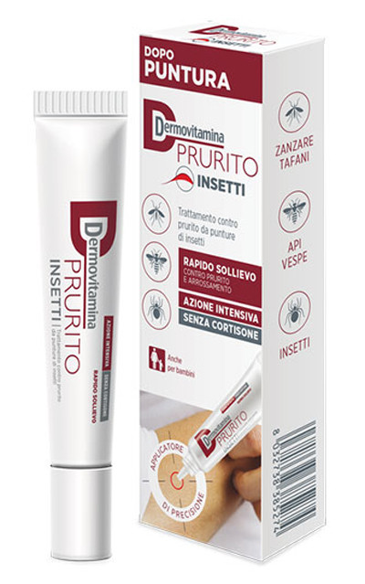 Dermovitamina prurito insetti con applicatore contro prurito e arrossamento da punture di insetto 15ml