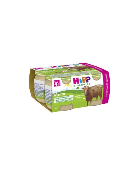 Hipp bio omogeneizzato manzo 4vasettix80g