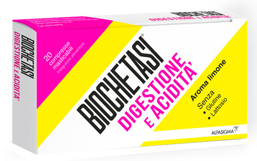 Image of Biochetasi digestione e acidità aroma limone 20 compresse masticabili cod085