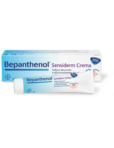 Bepanthenol sensiderm crema contro il prurito e rossore senza cortisone 50g