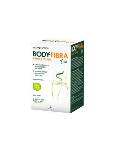 Body spring body fibra liquida piu' pera 12 bustine 60ml